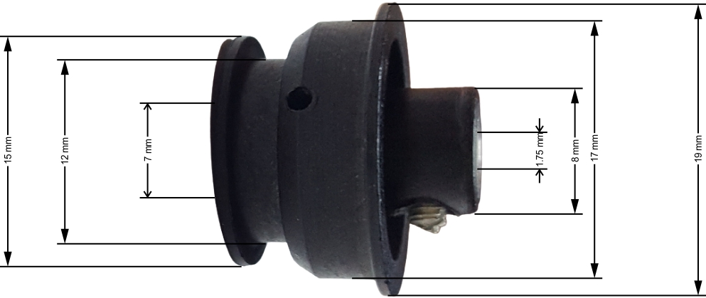 large plastic pulley size