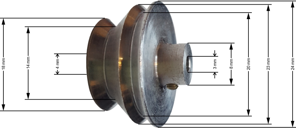 large aluminum pulley size